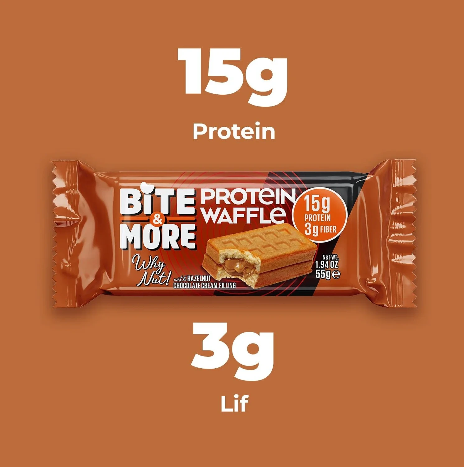Fındık Kremalı Protein Waffle (55g x 12 Adet) - Galeri