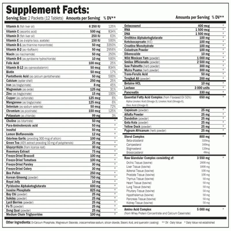 AMIX Opti Pak Complete & Full Amino Multivitamin 30 Packs. - Galeri
