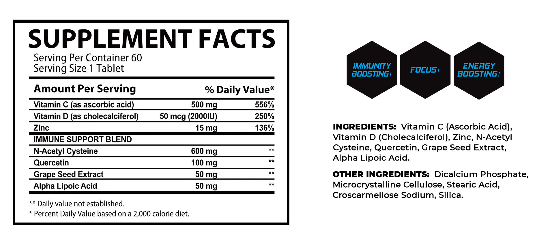 Muscle Rulz Immunity Mix  60 Tablets Immunity Boosting - Galeri