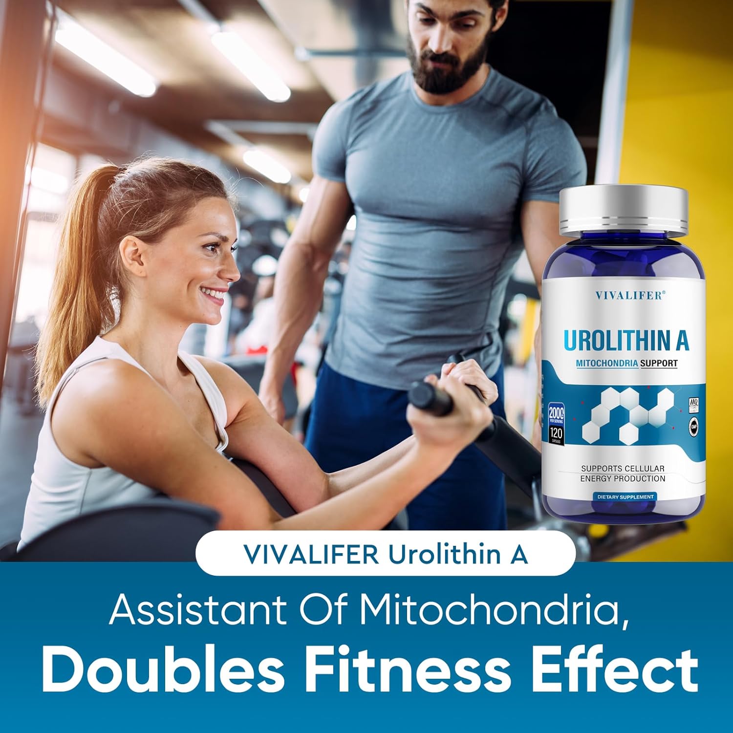 VIVALIFER Urolithin A 2000 MG Antioxidant Promoting Healthy Aging  Mitochondrial Health Repair 120 - Galeri