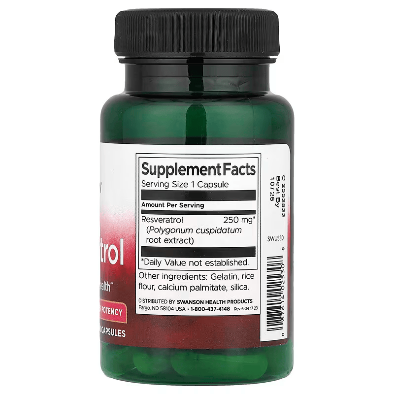 Swanson Resveratrol 250 mg 30 Capsules - Galeri