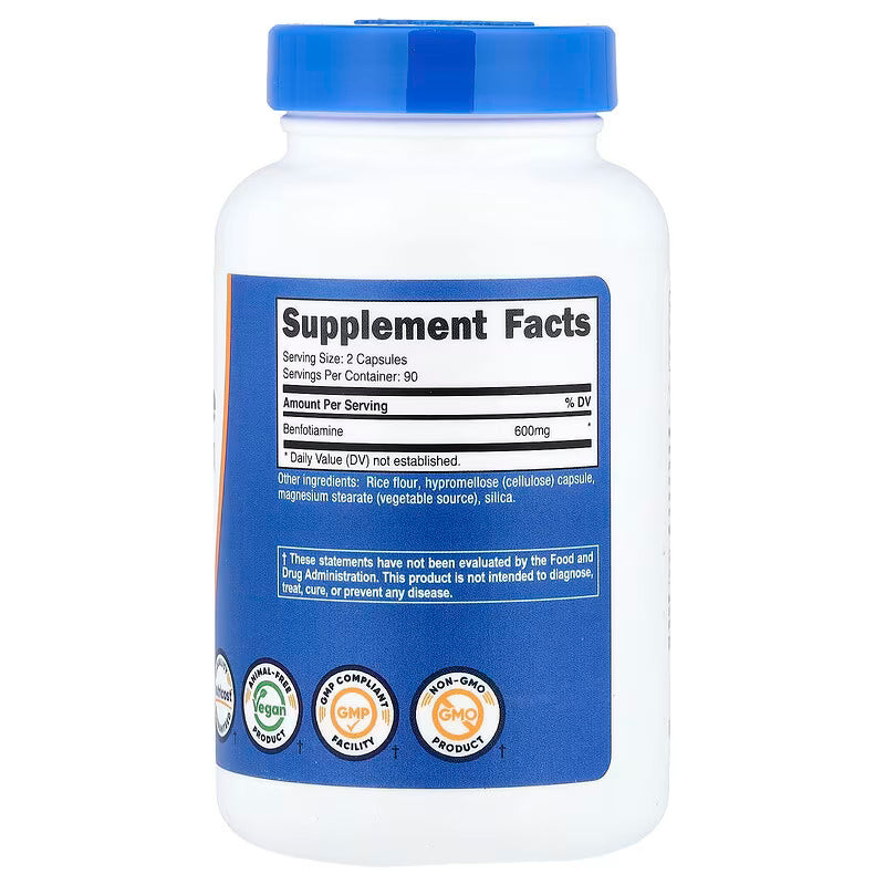 Nutricost Benfotiamine Antioxidants 600 mg 180 Caps - Galeri