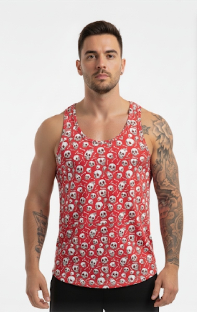 Kuru Kafa Baskılı Kırmızı Beast Mode Atlet