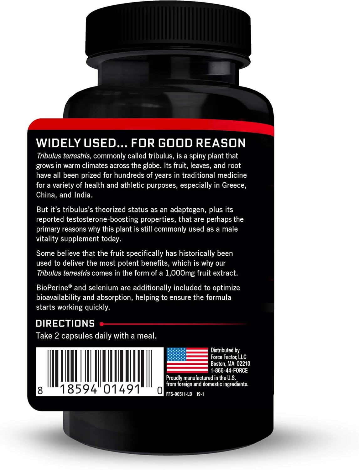 Force Factor Tribulus Terrestris for Men 1000 Mg 60 Caps - Galeri