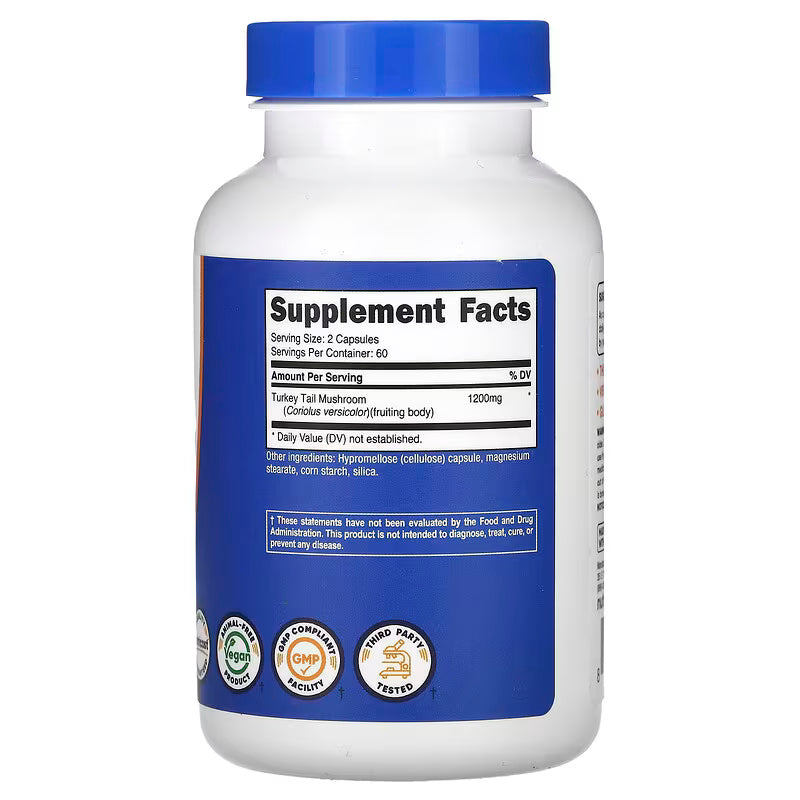 Nutricost Turkey Tail Mushroom 120 Capsules - Galeri