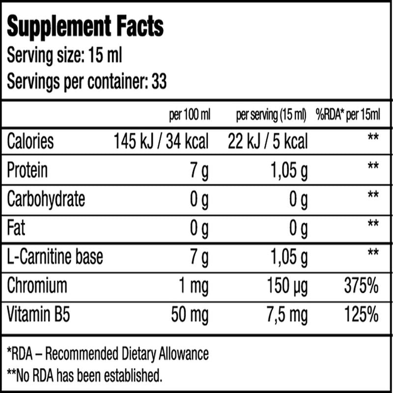 Biotech USA L-Carnitine(Karnitin) + Chrome - 500 ml - 33 Servis - Galeri