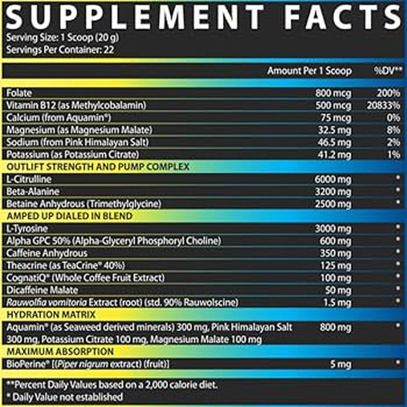 Nutrex Outlift Amped High-Impact PreWorkout - Galeri
