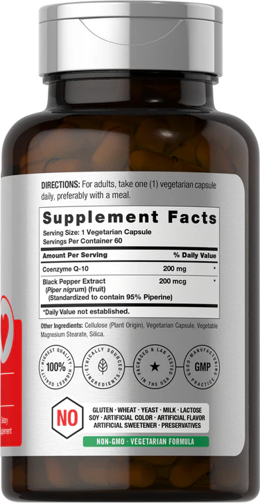 Horbaach CoQ10 Koenzim Q10 200mg | 60 Capsules - Galeri