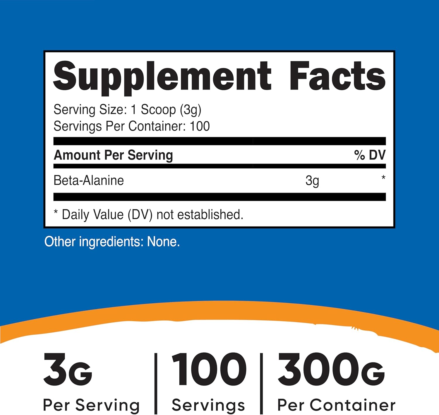 Nutricost Beta Alanine Powder 300 Grams (10.7oz) - 3 Grams Per Serving - Galeri