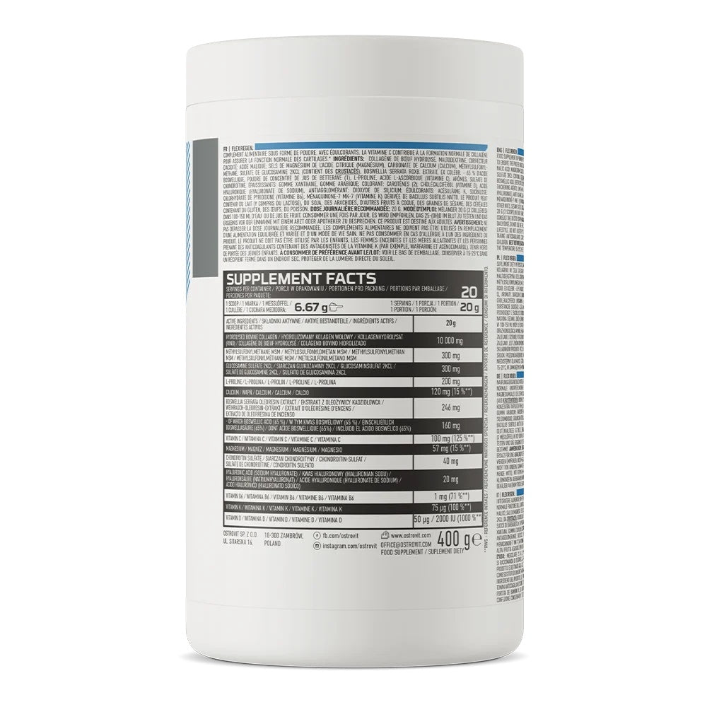 OstroVit Flex Regen (kolajen, kalsiyum, glukozamin , hyaluronik) 400 g - Galeri