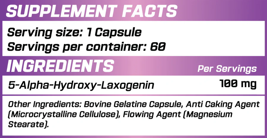 Grimlabs Alpha Laxogenin 100mg 60 Caps - Galeri