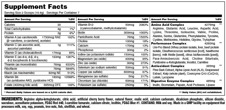 Universal Nutrition Animal PAK Powder 7 Servings - Galeri