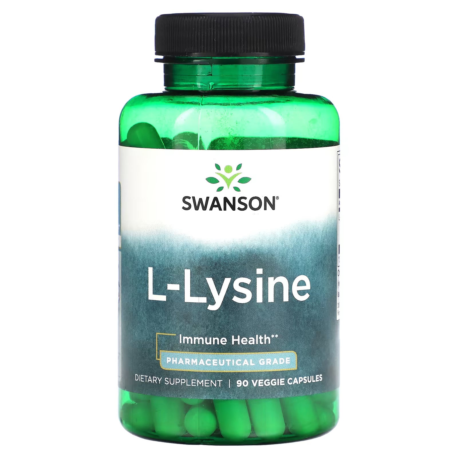 Swanson L-Lysine Lizin 500 mg 90 Veggie Capsules