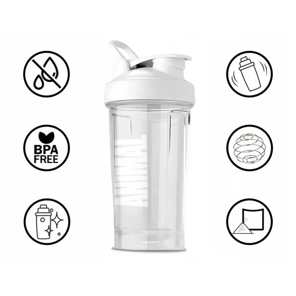 Animal White Transparant shaker bottle 500 ML - Galeri