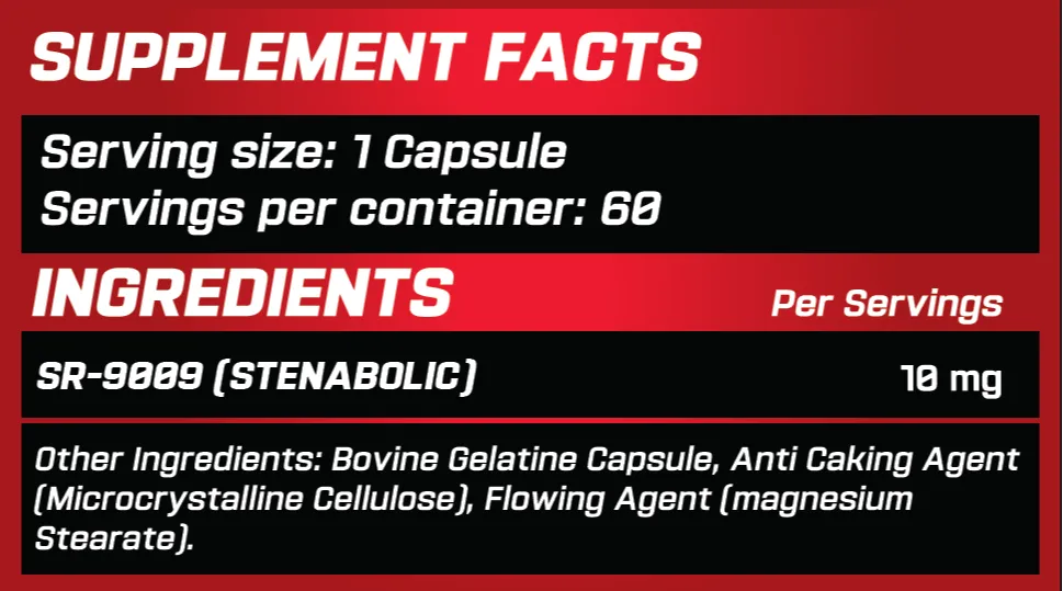 Grimlabs Bloodlust SR9009 Stenabolic 10 MG 60 Caps - Galeri