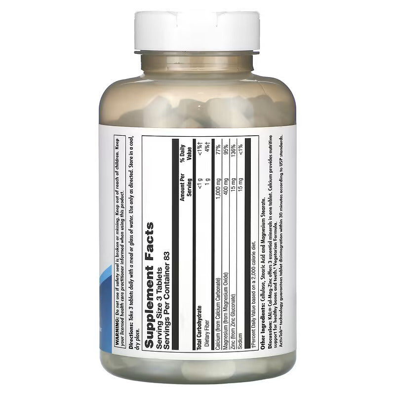 KAL Calcium Magnesium Zinc Çinko High Potency Strong Bone Health 250 Tablet - Galeri