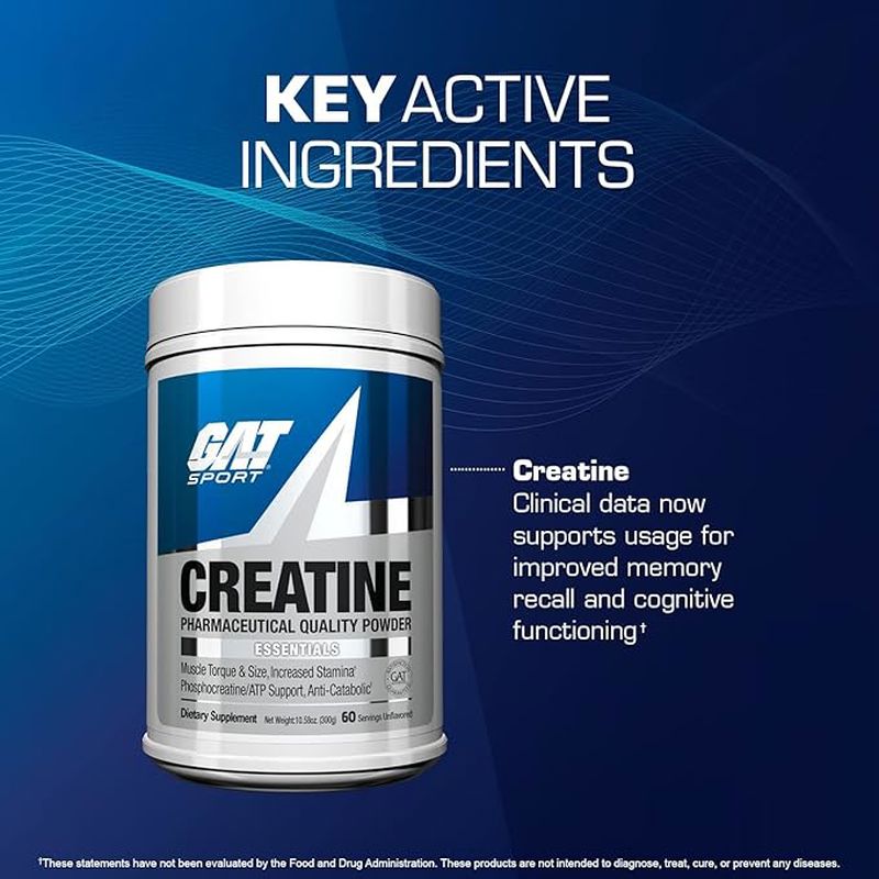 Gat CREATİNE MONOHYDRATE 300 Gram -USA ABD / 60 SERVİS - Galeri