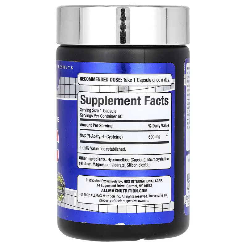 ALLMAX NAC - 60 Veggie Capsules - Immune Support & Free Radical Protection - 60 Servings - Galeri