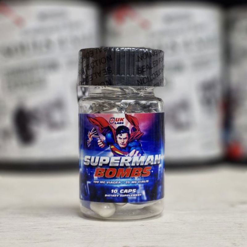 UK Labs Superman Bombs Sildenafil Citrate & Tadalafil 10caps - Erkeklere özel - Galeri