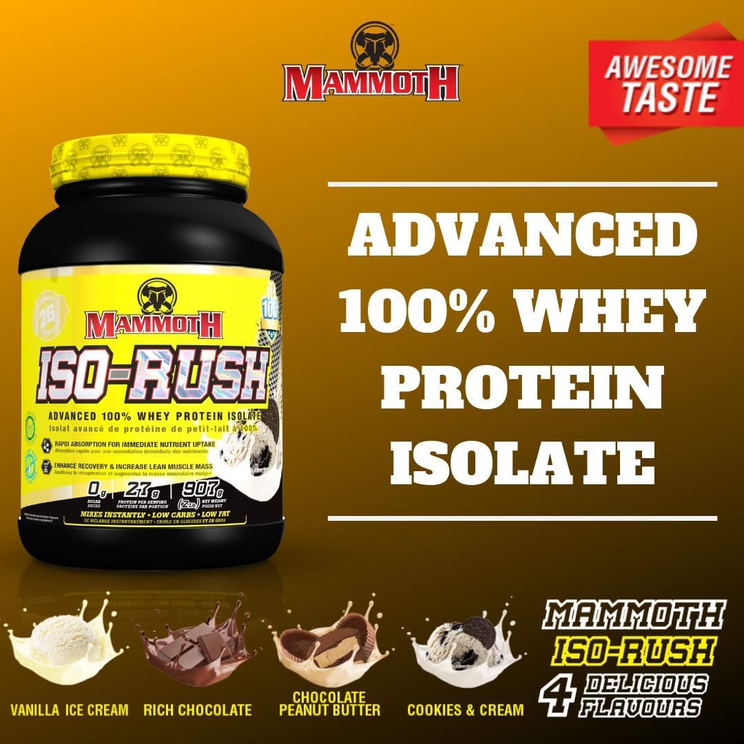 Mammoth Iso-Rush Premium Whey Protein Isolate 2,27 Kg - Galeri