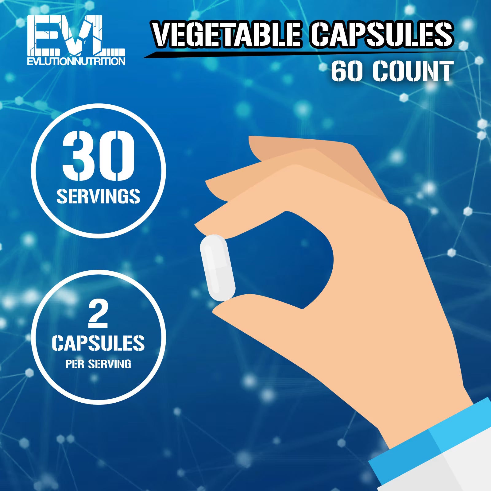 EVLution Nutrition, Magnesium(Magnezyum )  Citrate, 400 mg, 60 Vegetarian Caps - Galeri