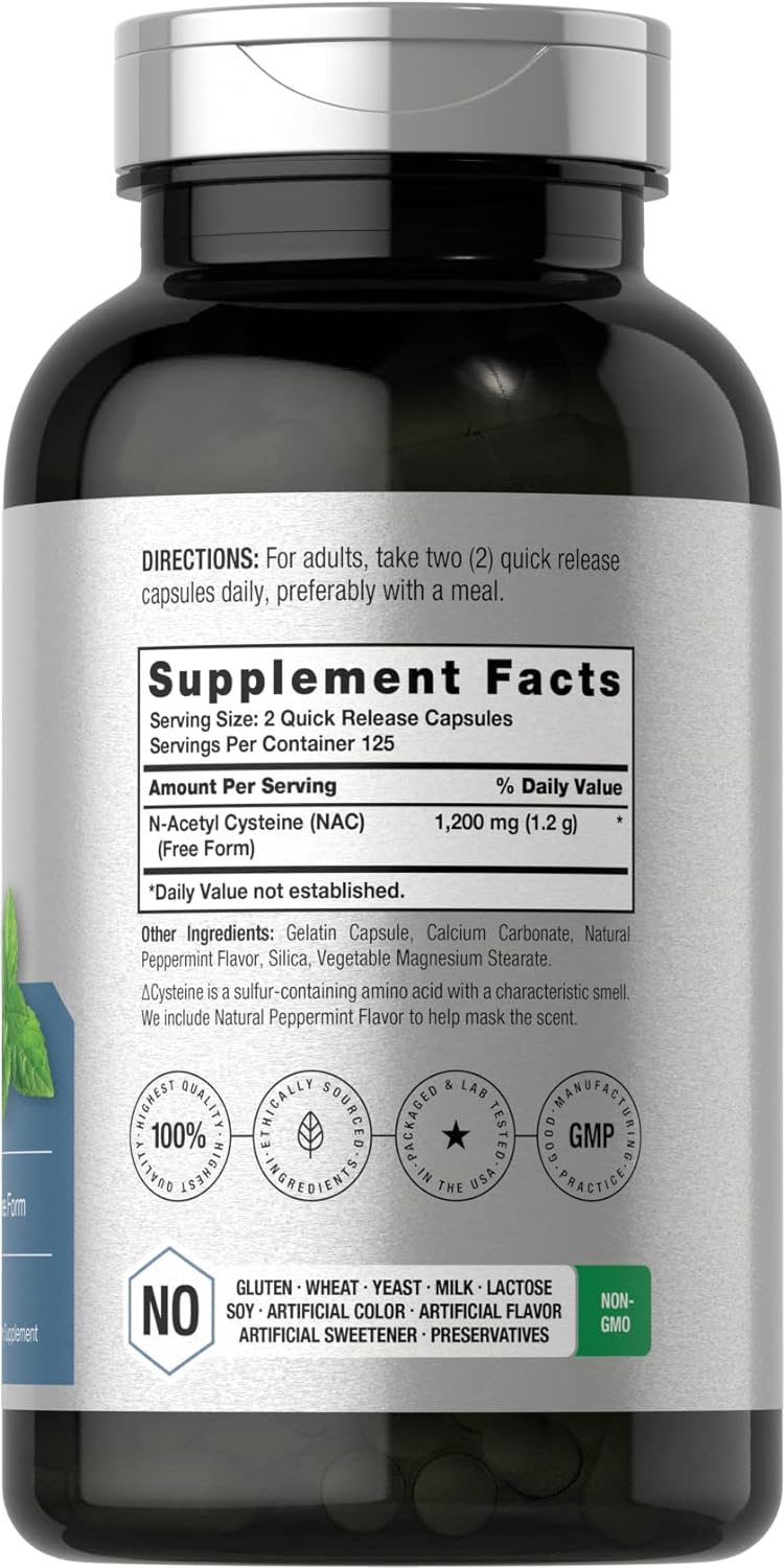 Horbäach NAC 1200mg | 250 Capsules - Galeri
