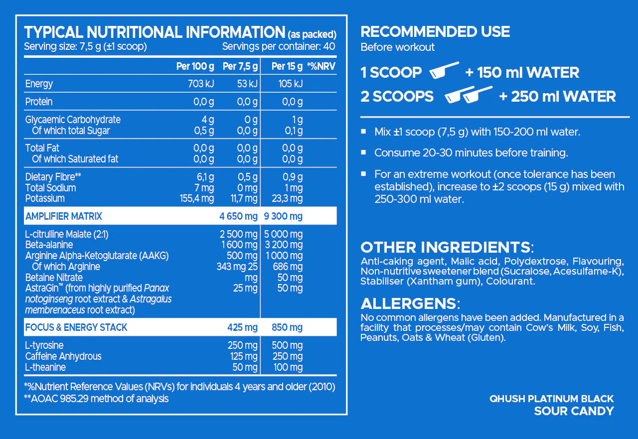 Usn Qhush Platinum Black Super Heat PreWorkout - 40 Servis - Galeri