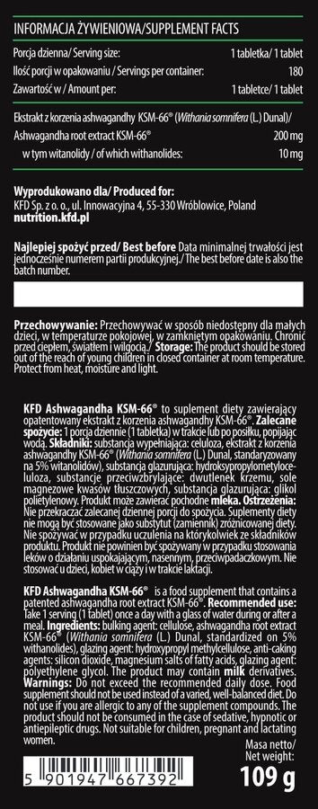 KFD Ashwagandha Ksm66 180 Tablet - Galeri