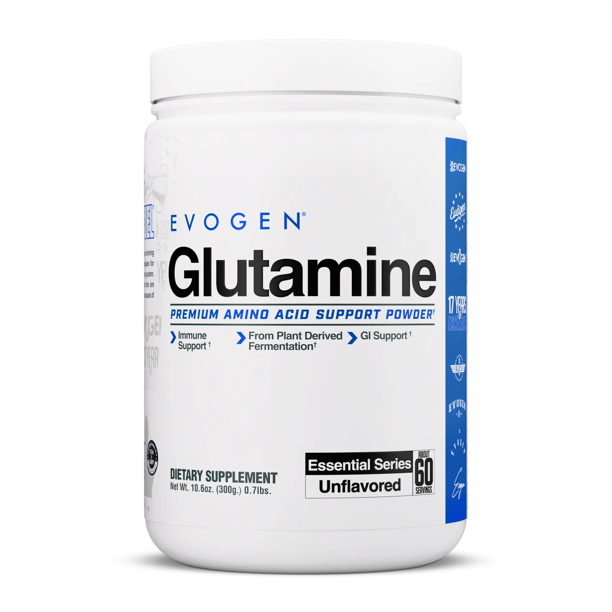 Evogen Nutrition Glutamine Recovery Amino Acid Supports Muscle Recovery 300 g