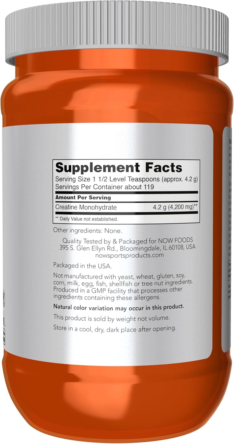 NOW Foods Sports Micronized Creatine Monohydrate 500 Gram - 119 Servis - Galeri
