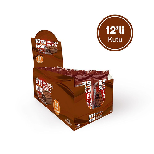 Kakaolu Çikolata Kremalı Protein Waffle (55g x 12 Adet)