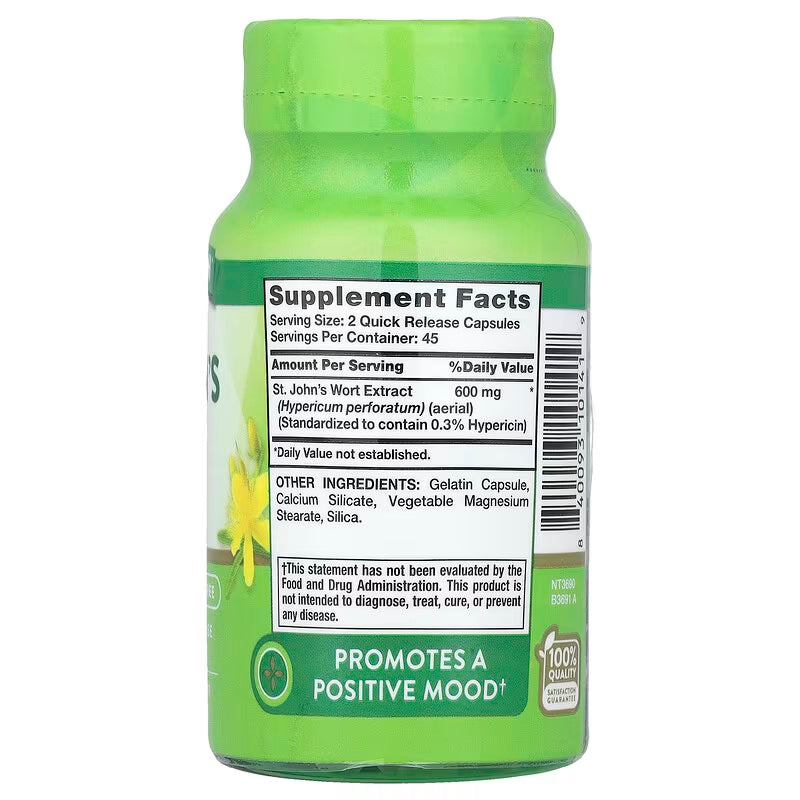 Nature's Truth St. John's Wort 90 Quick Release Caps - Galeri