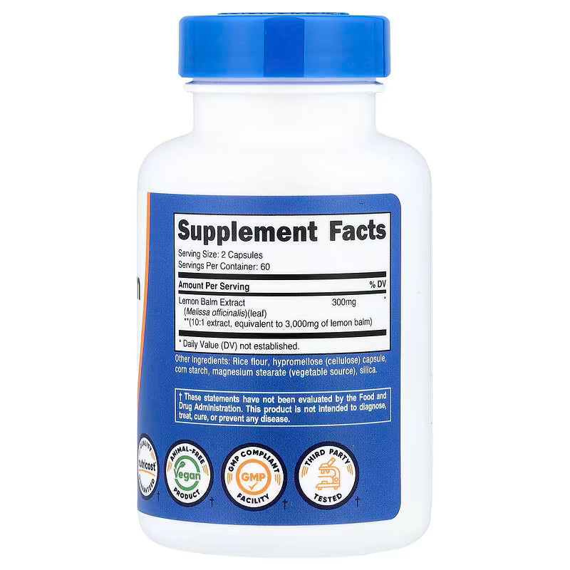 Nutricost Lemon Balm Melissa Leaf 120 Capsules - Galeri