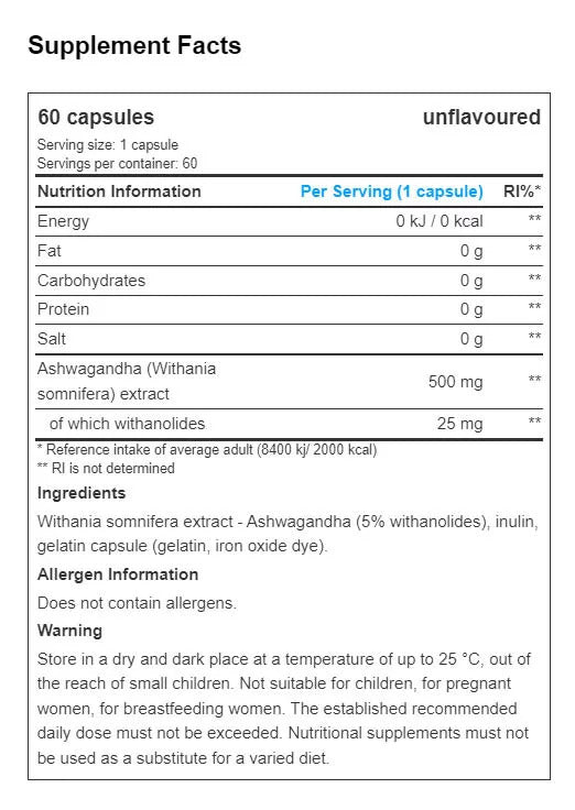 Nutrend Ashwagandha KSM66 60 Capsul - Galeri