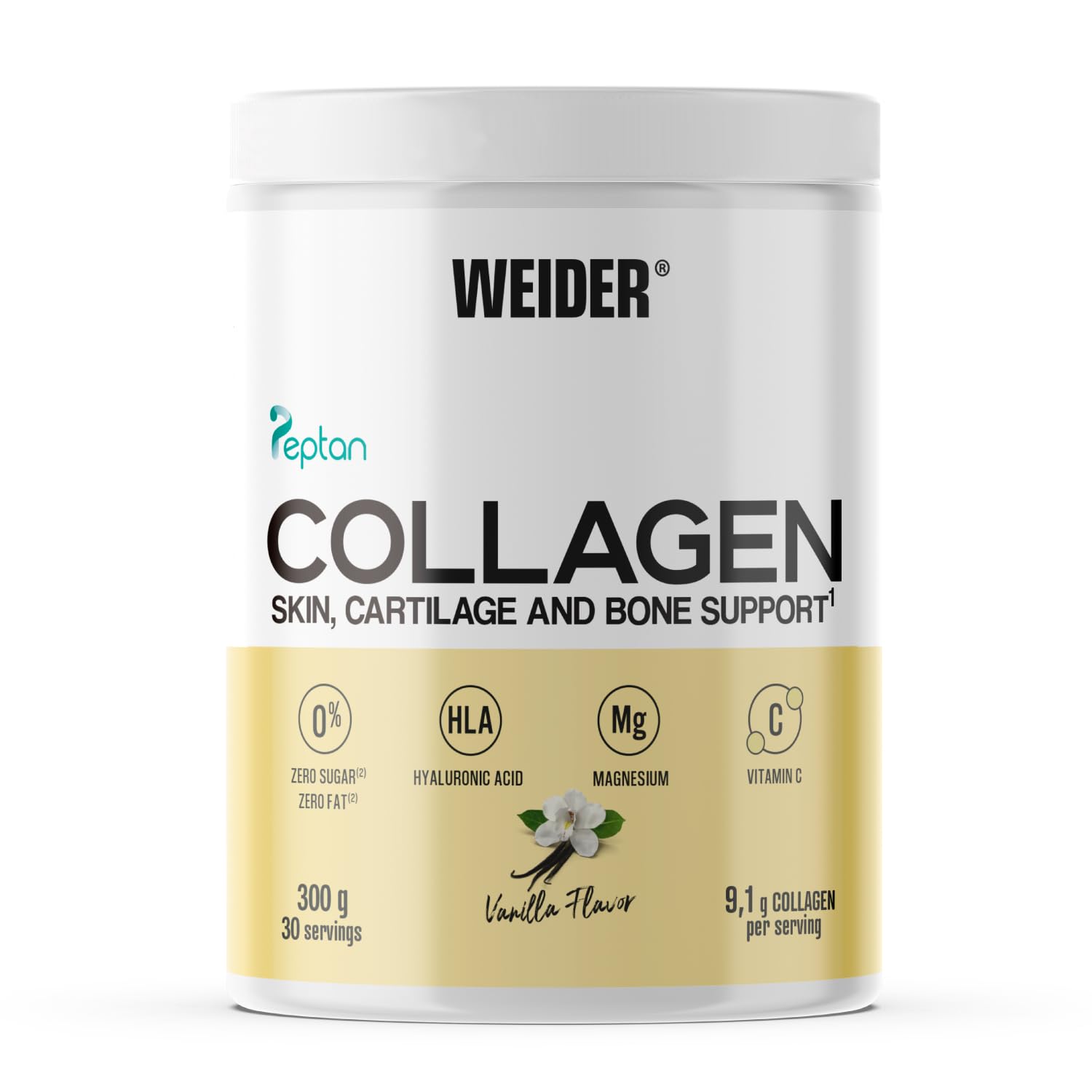 Weider Collagen(Kolajen) Vanilla Hydrolysed Collagen 100%  Mag Vitamin C Sugar-Free Skin Bones Hair