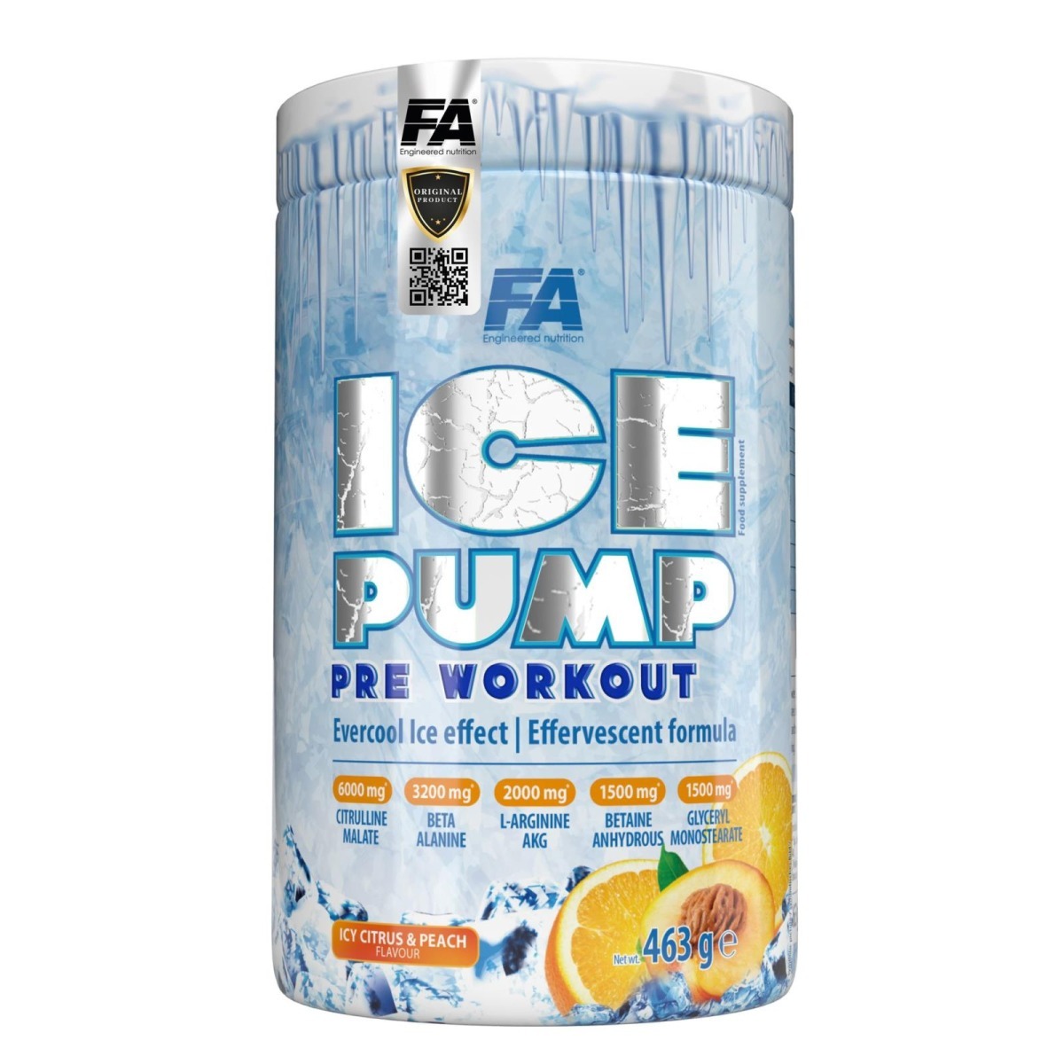 Fa Nutrition Ice Pump Pre Workout 463 GR Ice Citrus & Peach