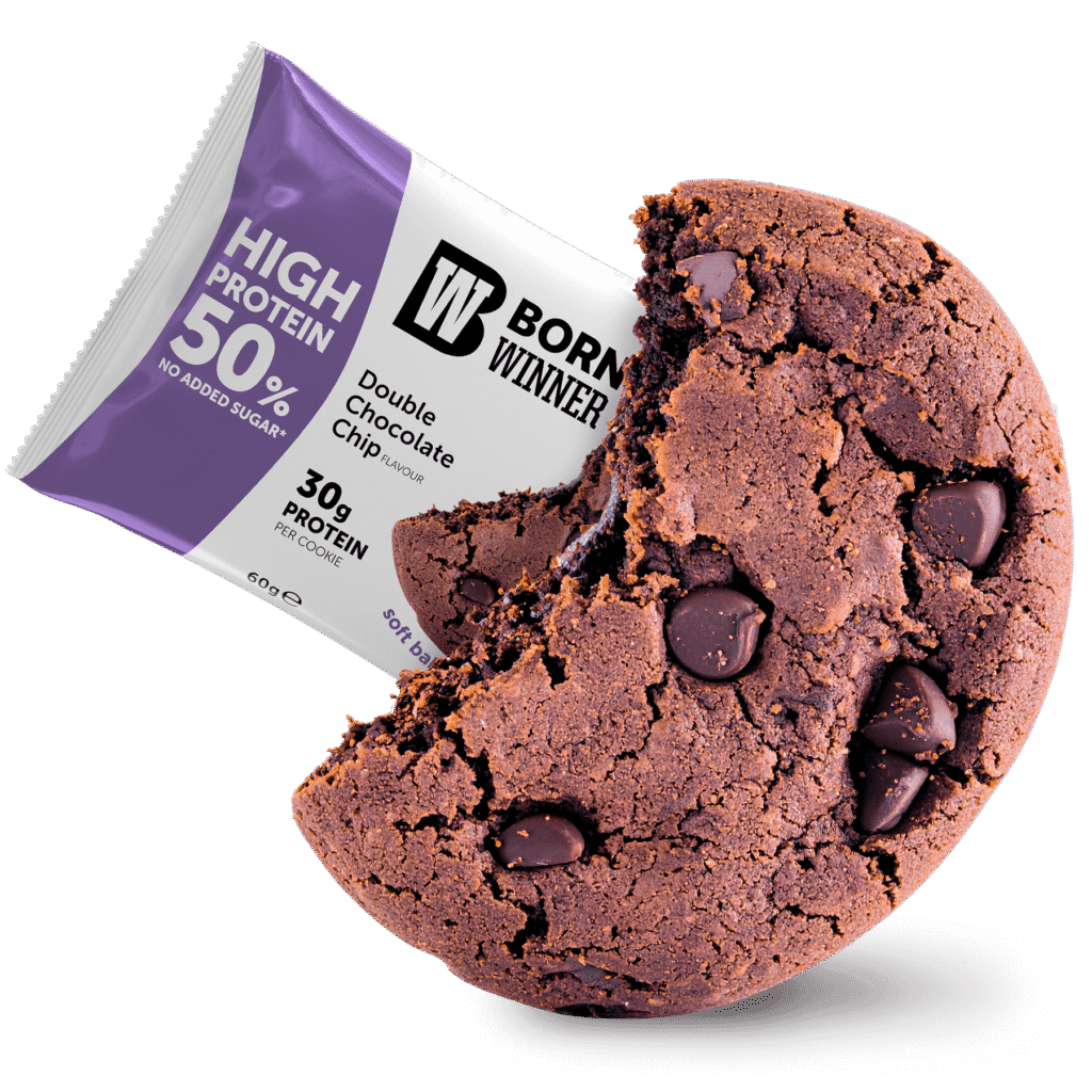 Born Winner Slim Protein Bar Cookies – Double Chocolate 60g - Galeri