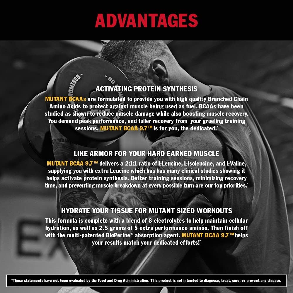 MUTANT BCAA 9.7 Micronized Amino Acid and Electrolyte Support Stack | 1044g / 90 Servis - Galeri