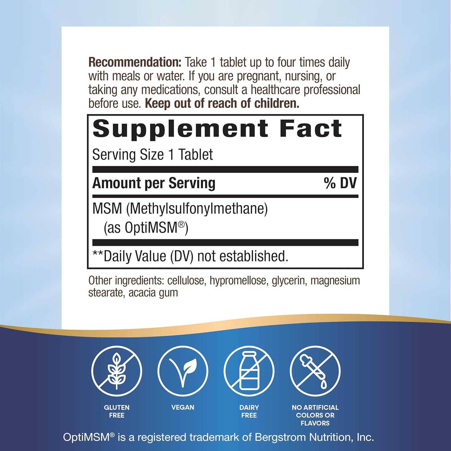Nature's Way MSM 1000 mg - Joint Health With Methylsulfonylmethane 200 Vegan Tablet - Galeri
