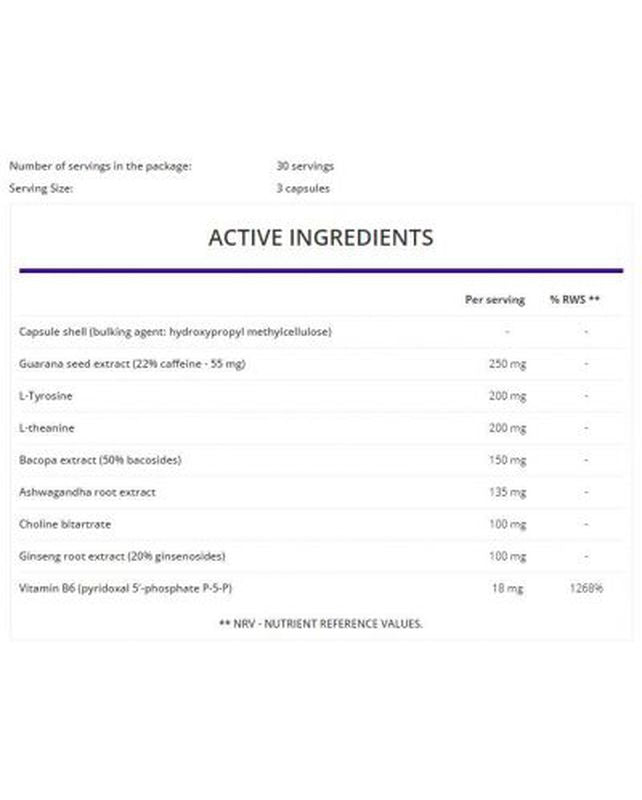 OstroVit Braintus Focus Theanine Bacopa Choline Brain 90 caps - Galeri