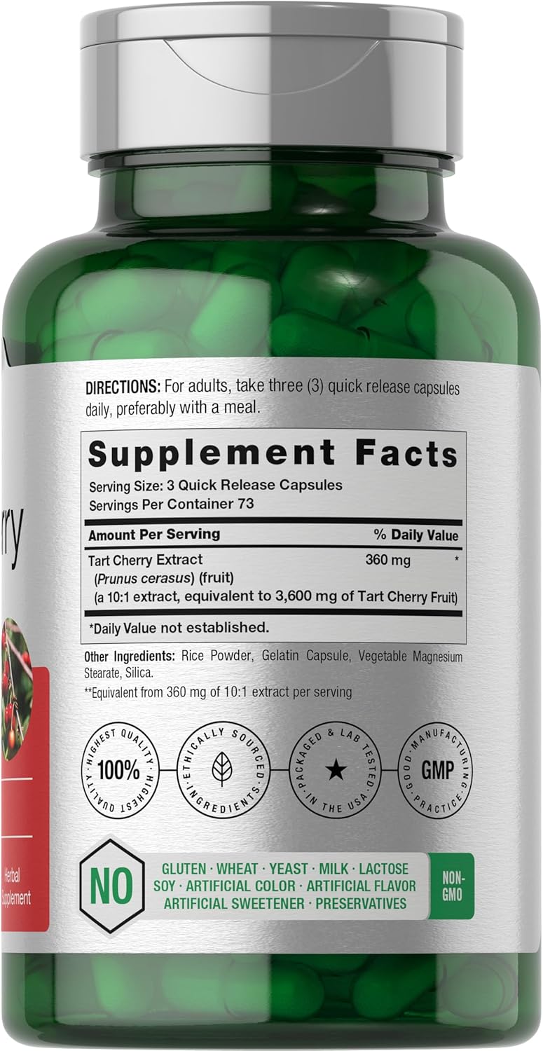 Horbäach Tart Cherry Extract 3600mg 220 Caps - Galeri