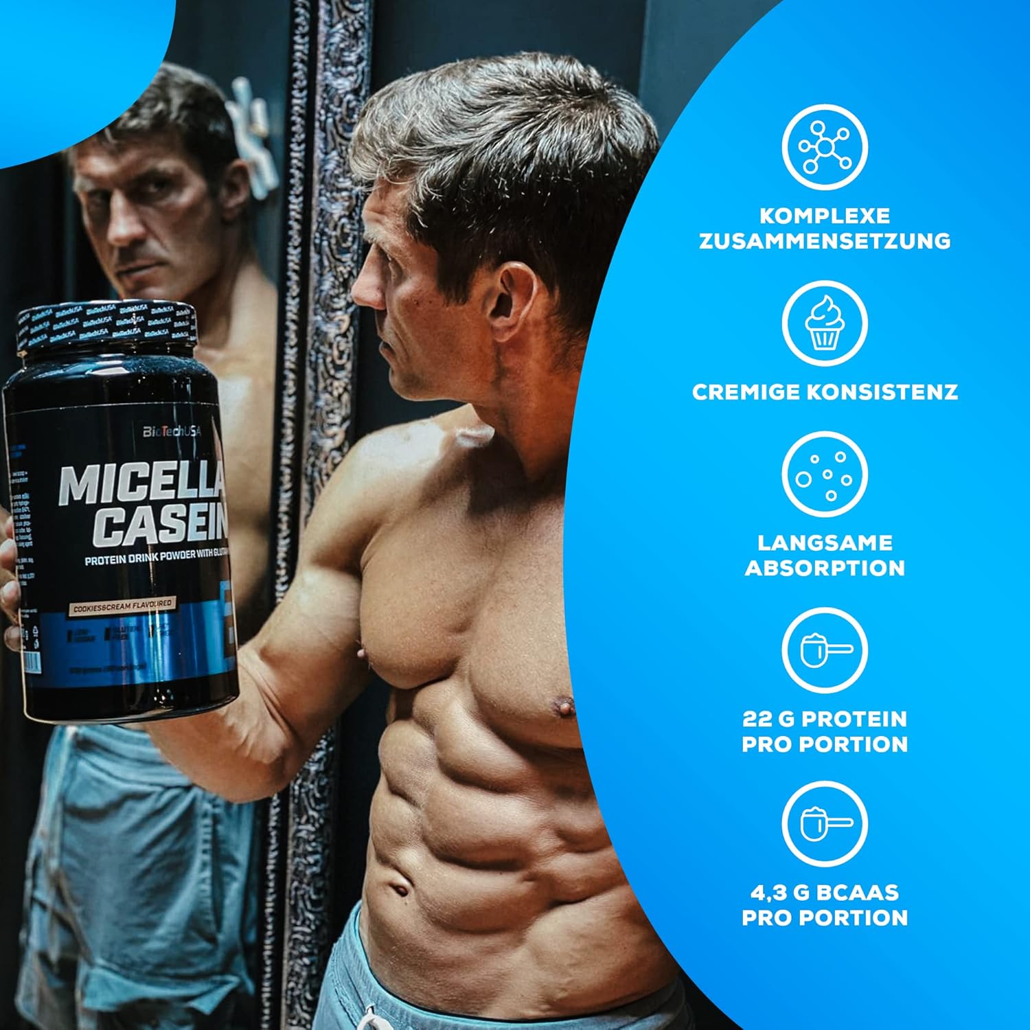 BioTechUSA Micellar Casein Kazein Protein Powder 2,27 Kg - Galeri