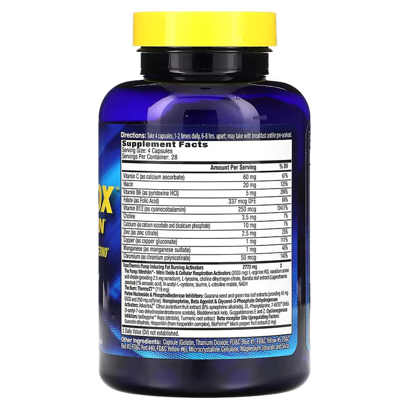 MHP Anadrox Pump & Fat Burner Nitrix oxide EGCG GREEN TEA 112 Caps - Galeri