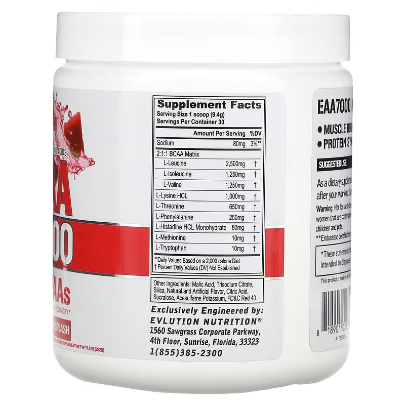 EVLution Nutrition EAA Pre & Post Workout Amino Acids 7000 282 Gram - Galeri