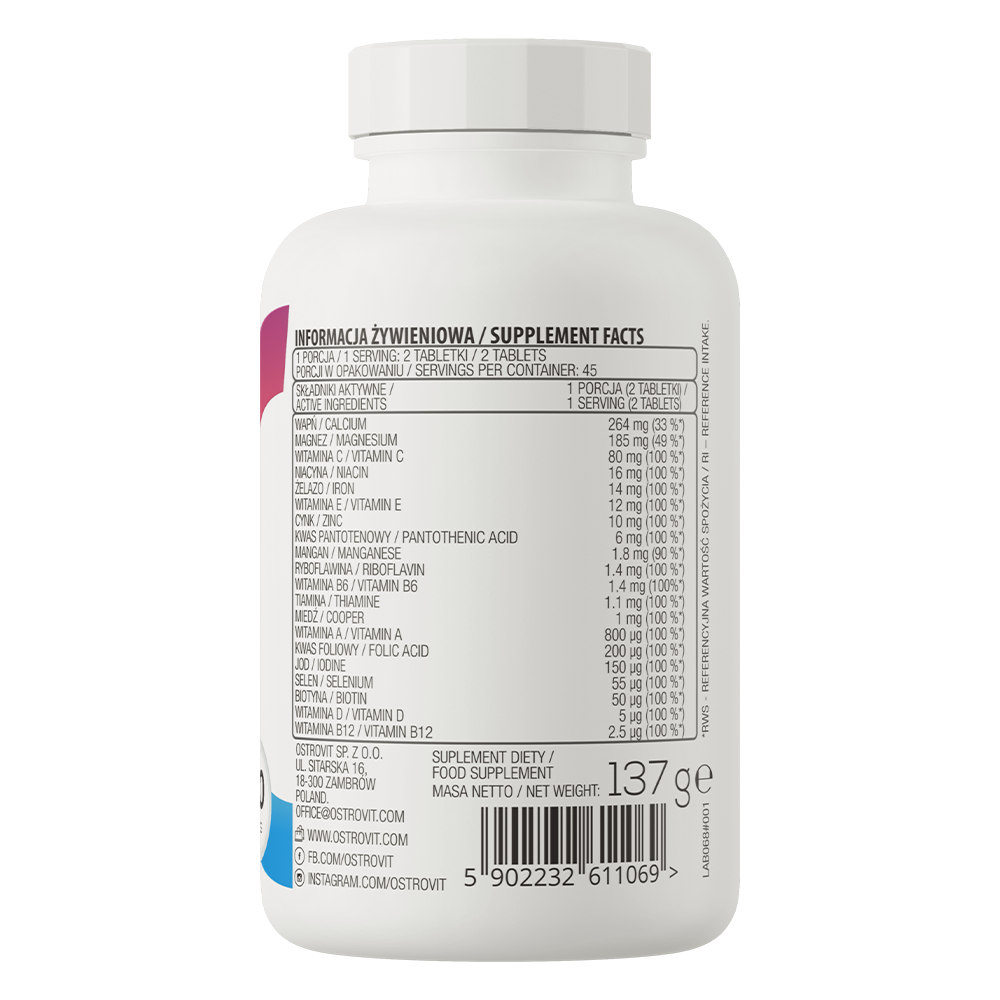 OstroVit Vitamin Mineral 100% Vit&Min 90 tablets - Galeri