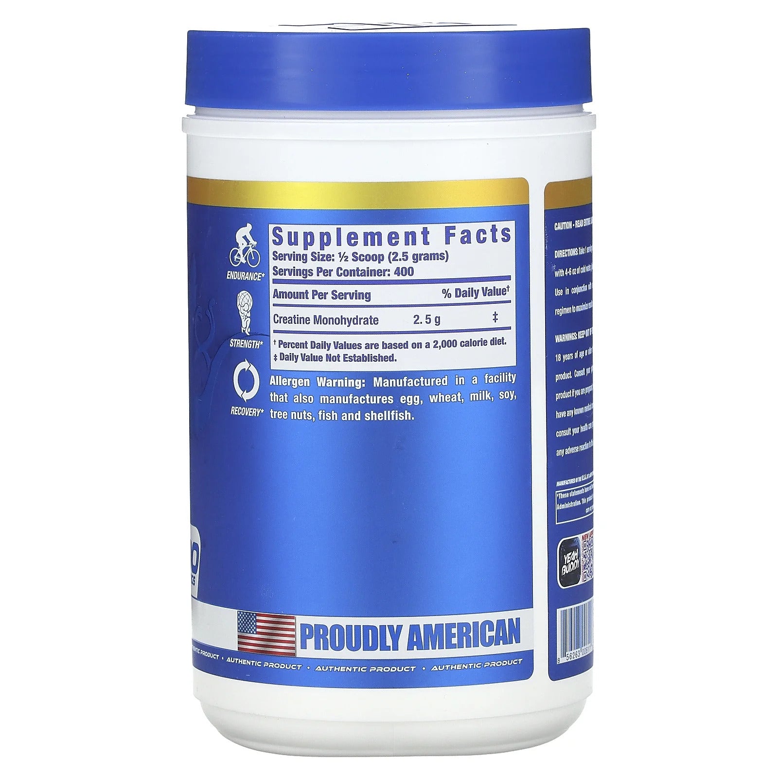 Ronnie Coleman Vital Edition Creatine XS Powder Unflavored 1 Kg - 400 Servis - Galeri