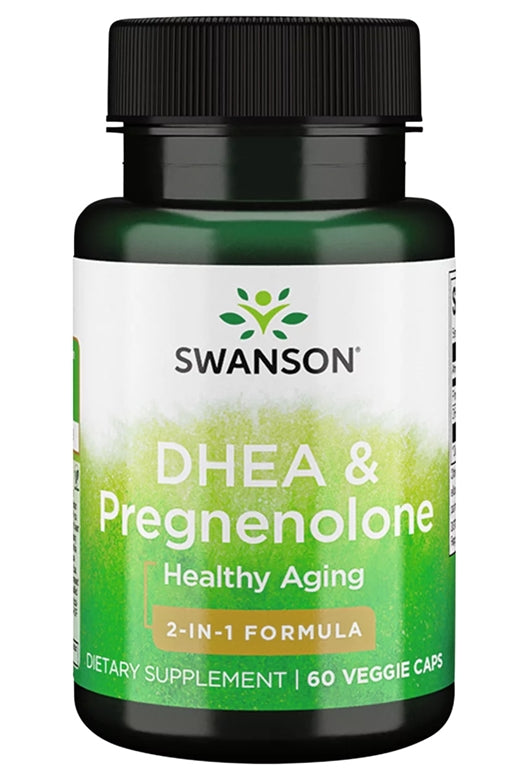 Swanson DHEA Pregnenolone 60 Veggie Caps