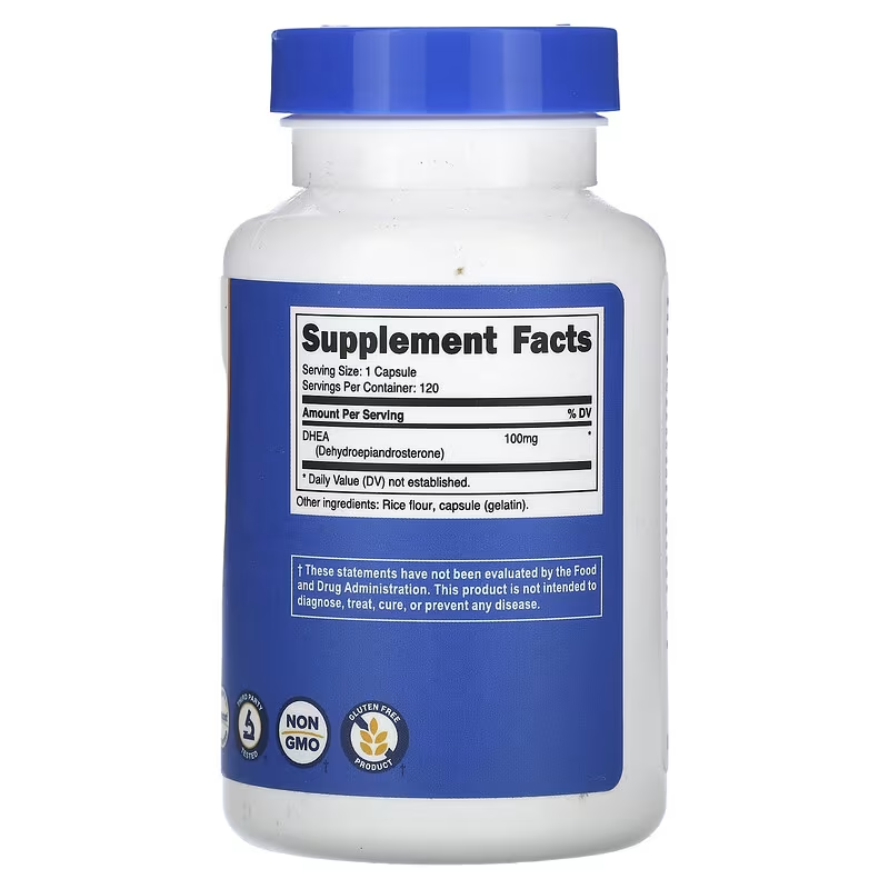 Nutricost DHEA 100mg 120 Caps - Gluten Free, Soy Free, Non-GMO - Galeri