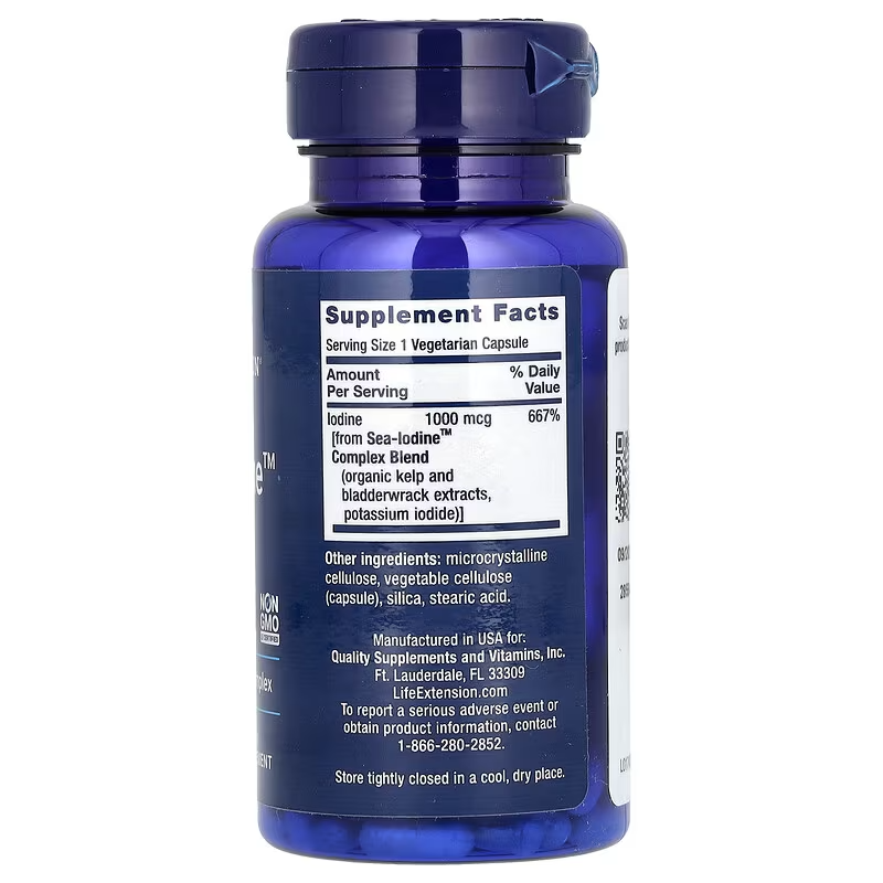 Life Extension Sea-Iodine İyot Organic Kelp Greens & Superfoods 1,000 mcg 60 Vegetarian Caps - Galeri