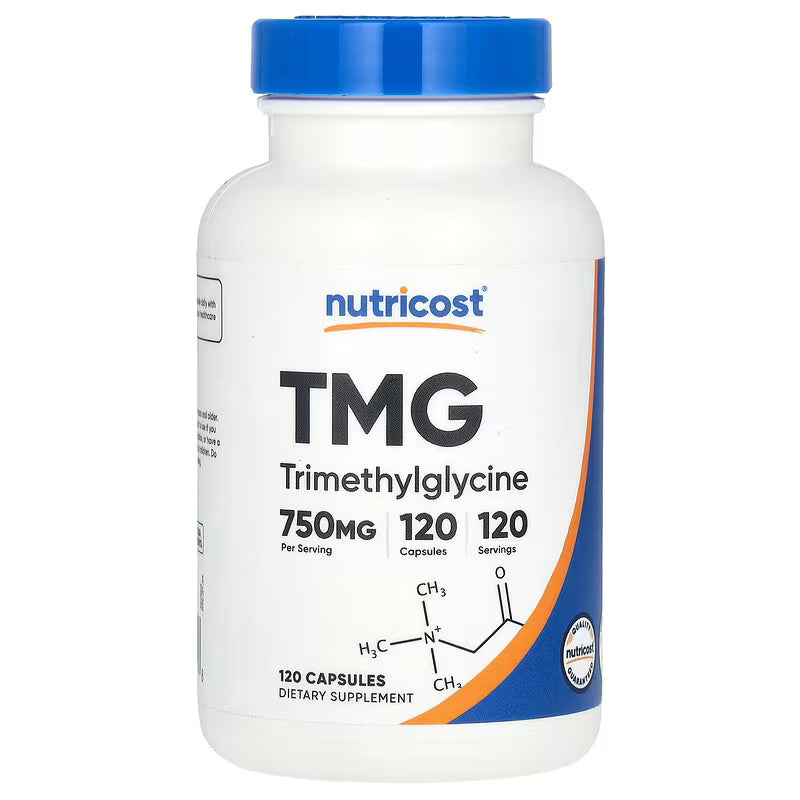 Nutricost TMG Trimethylglycine Betaine Anhydrous 750 mg 120 Capsules